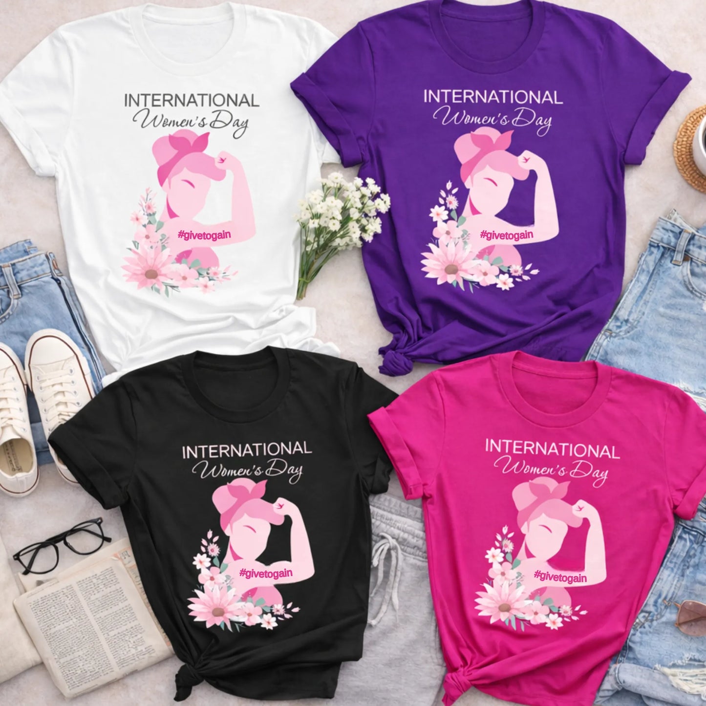 International Women's Day Give to Gain Shirt