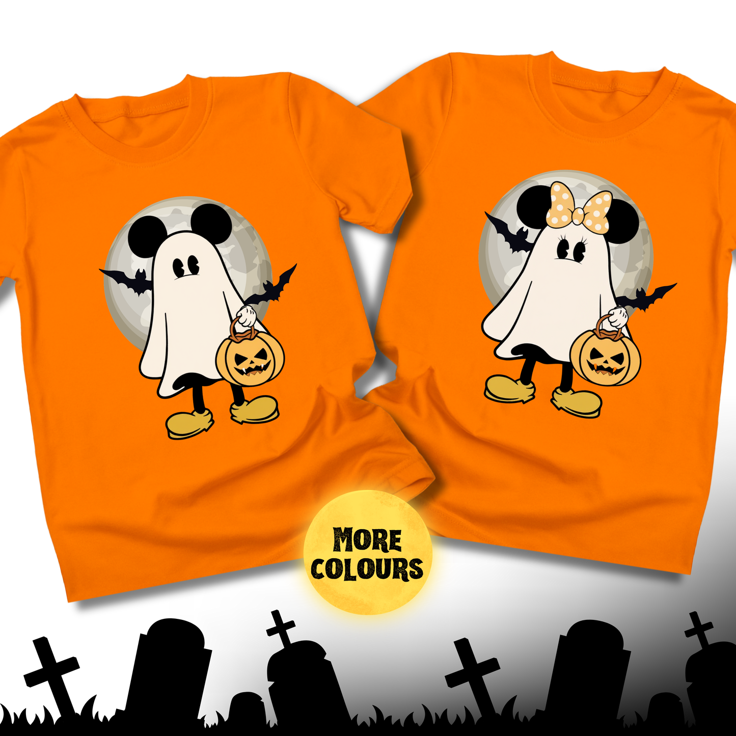 Halloween Mickey & Minnie Ghost T-Shirts