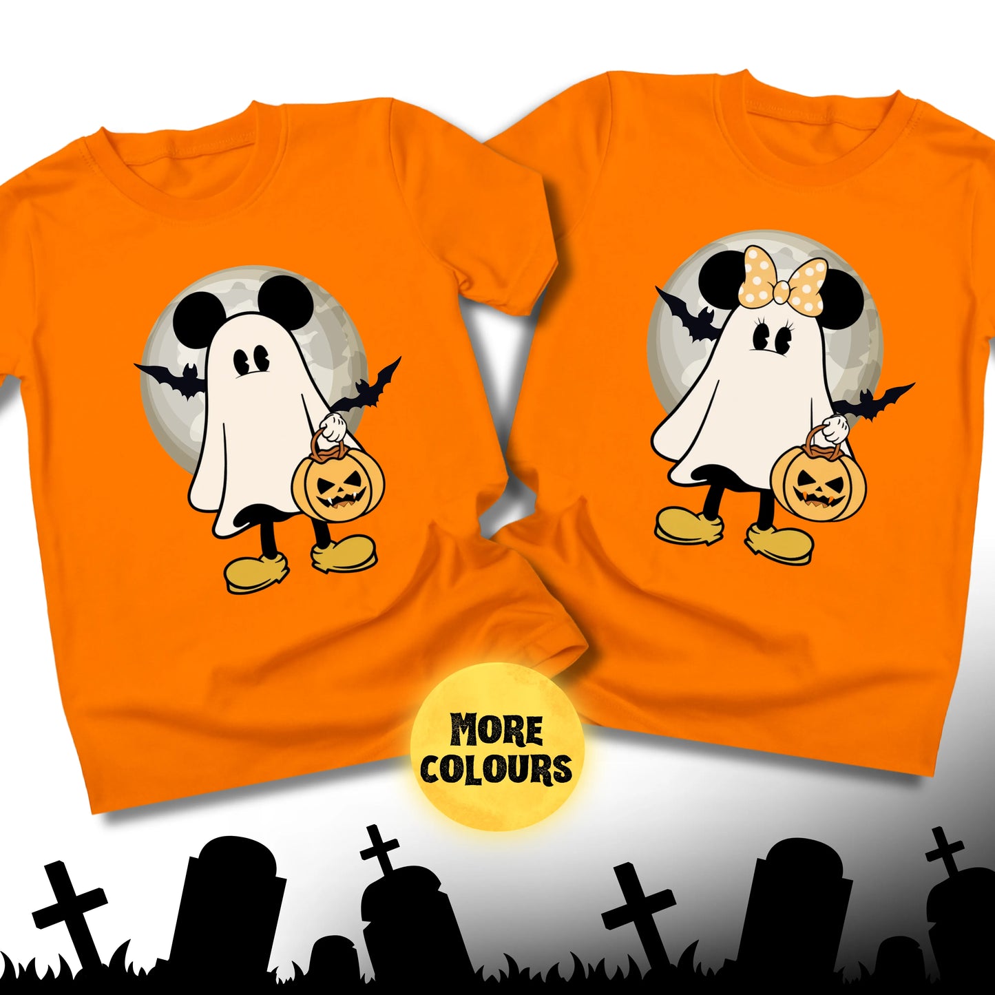 Halloween Mickey & Minnie Ghost T-Shirts
