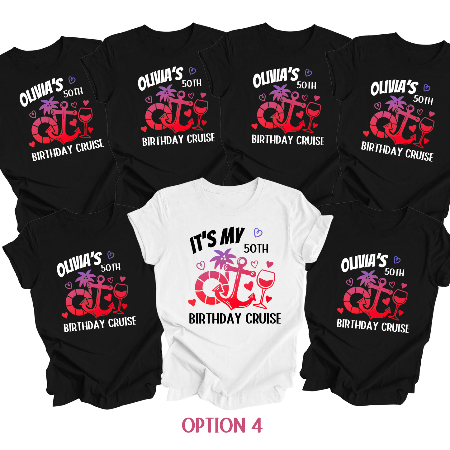 Personalised Birthday Cruise Matching Shirts
