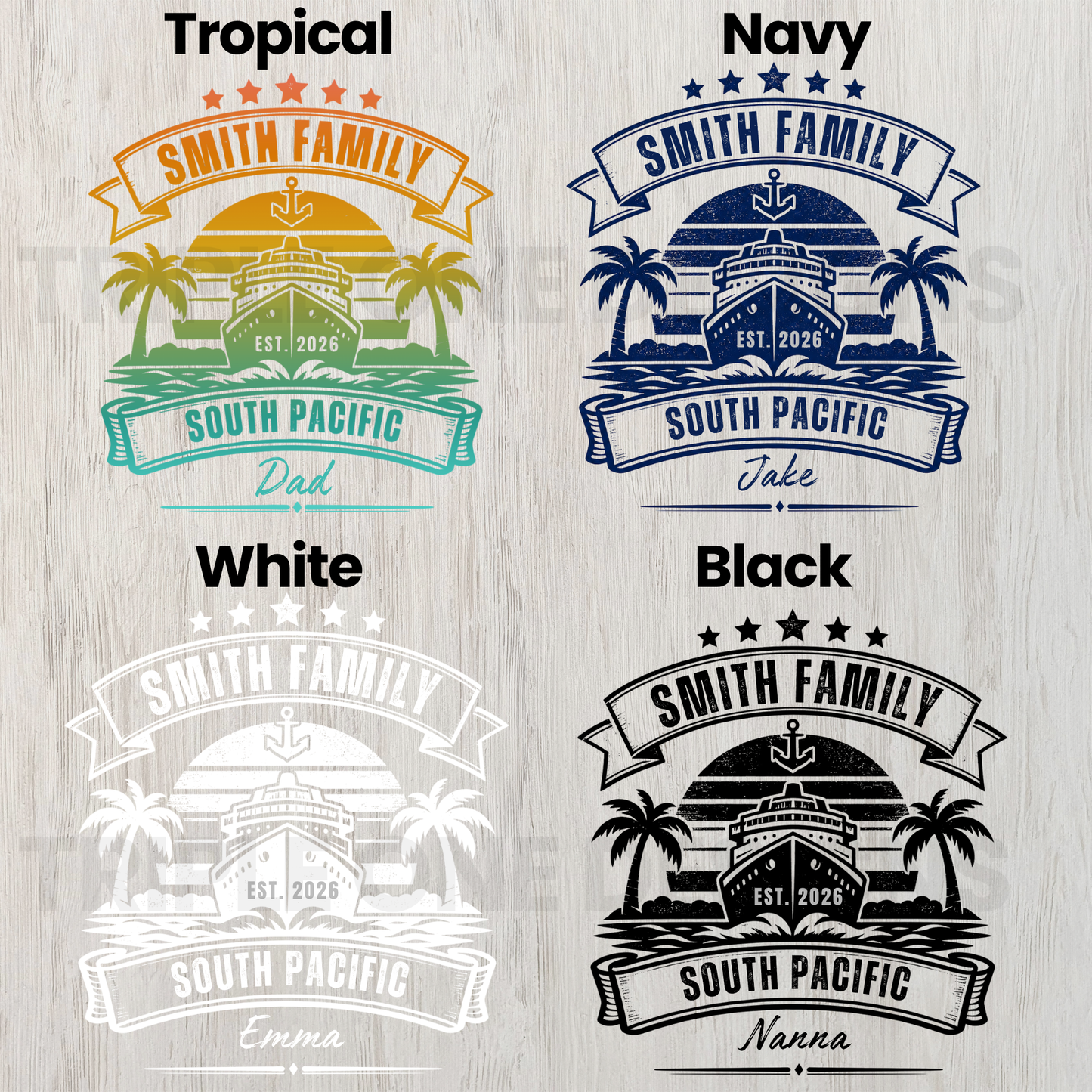 Personalised Family Cruise Shirt