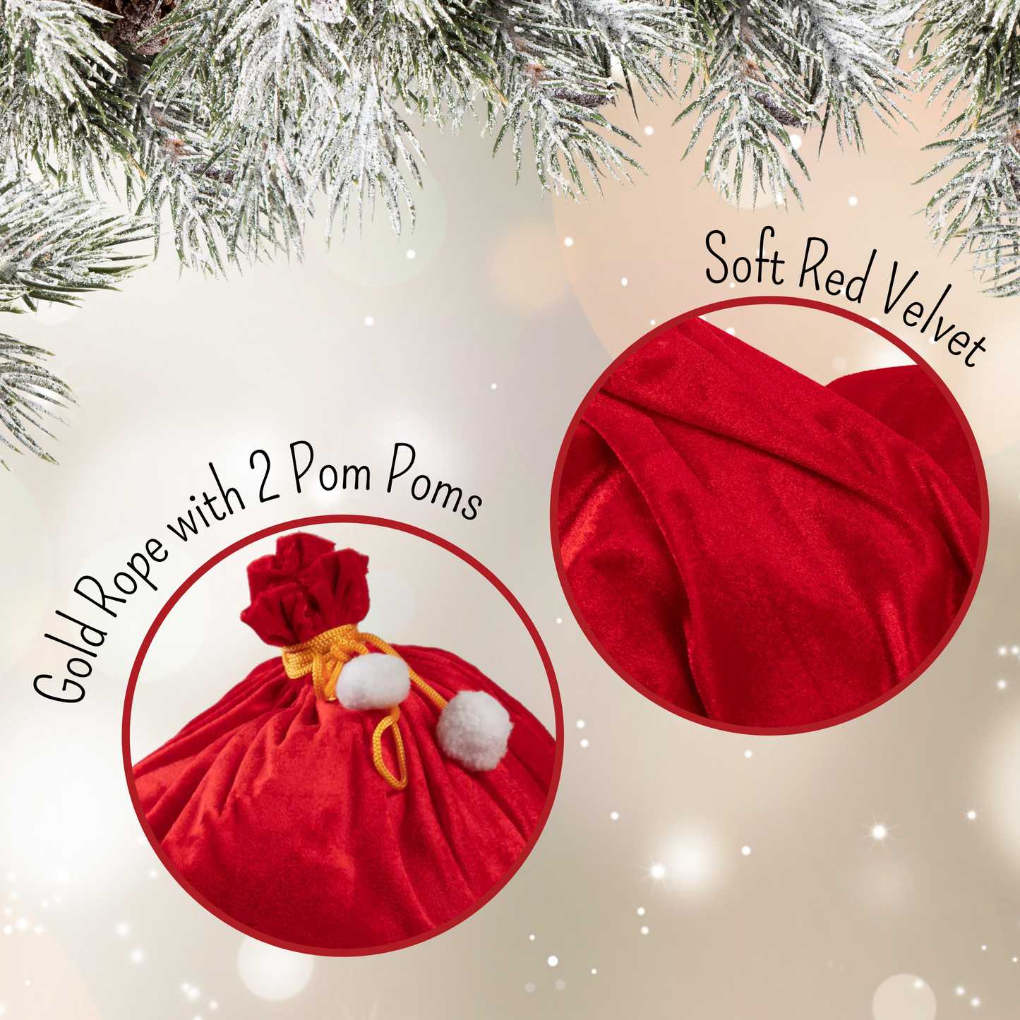 Personalised Red Velvet Santa Sack