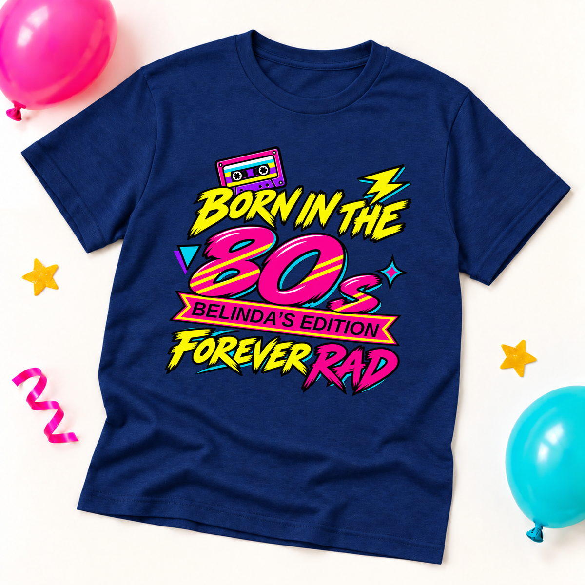 Personalised Born in the 80s T-Shirt
