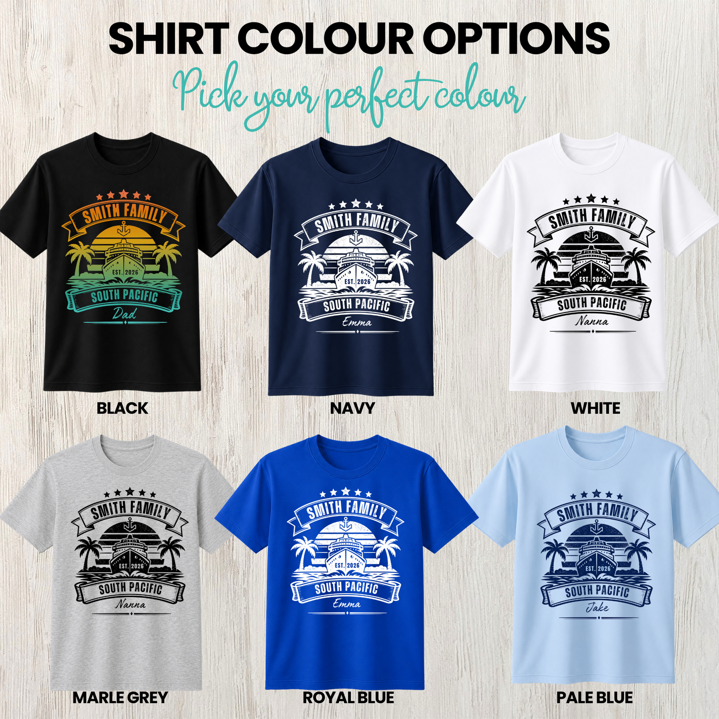 Personalised Family Cruise Shirt