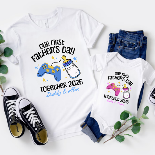 Our First Father's Day Matching Set