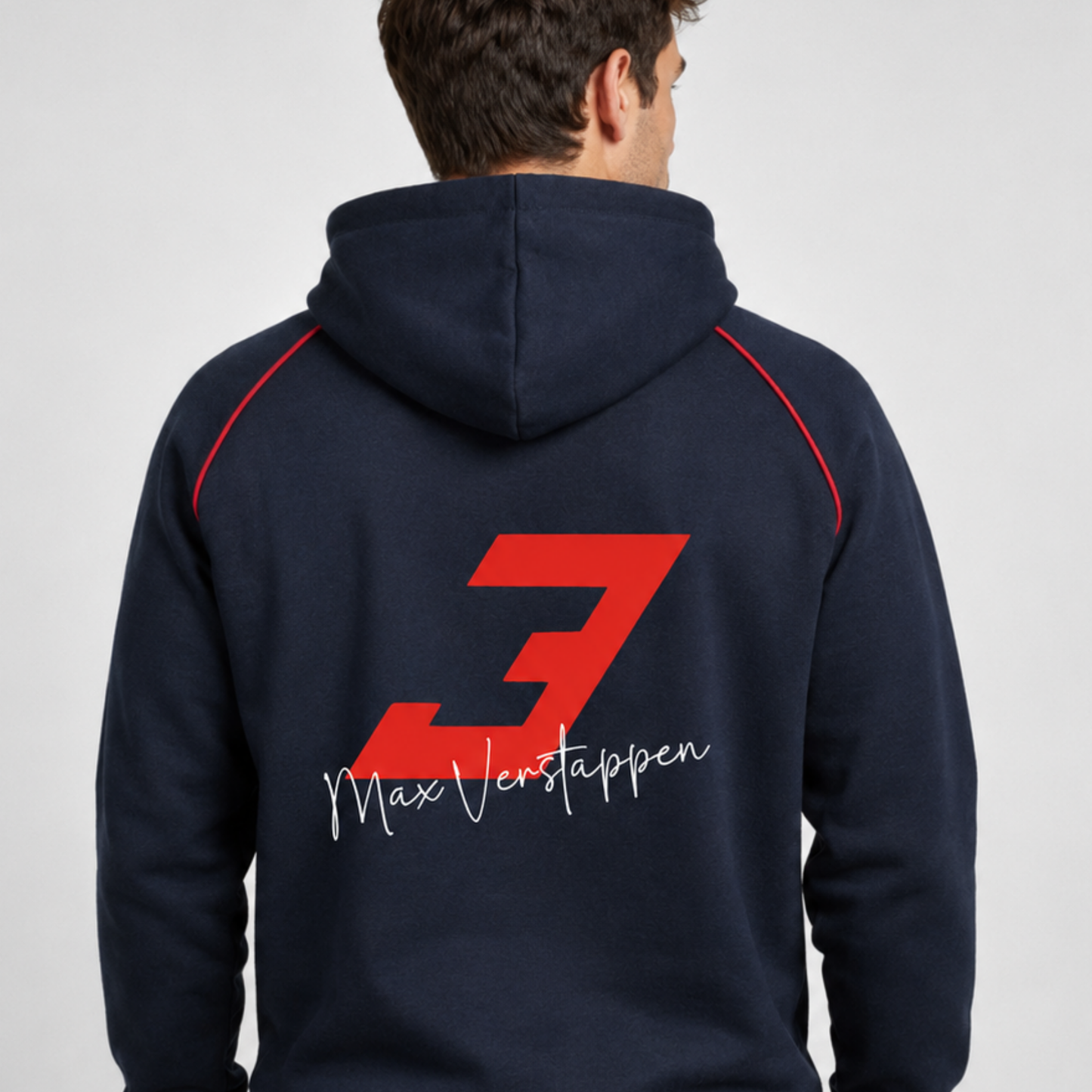Max Verstappen Inspired Racing Hoodie, Number 3 Navy Pullover Hoodie