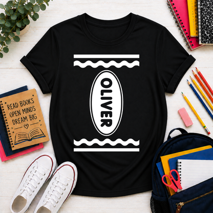 Personalised Crayon Book Week Costume T-Shirt