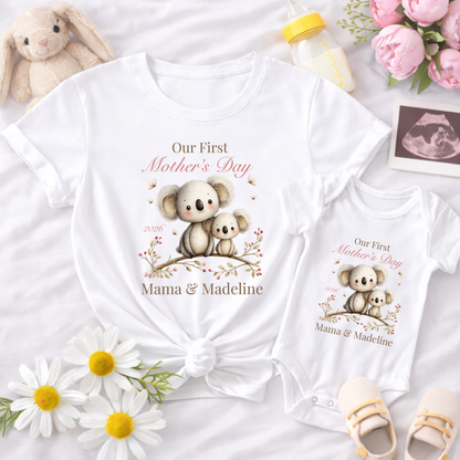 Custom Our First Mother's Day Koala Design
