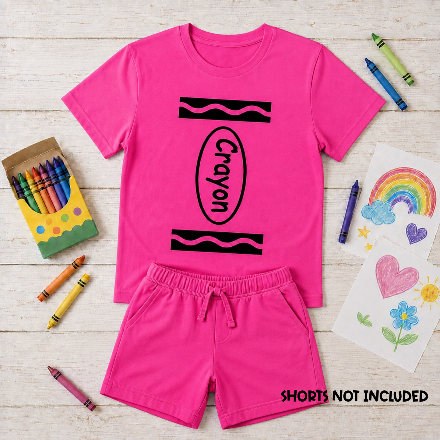 Crayon Costume T-Shirt – Kids & Teacher Book Week Costume