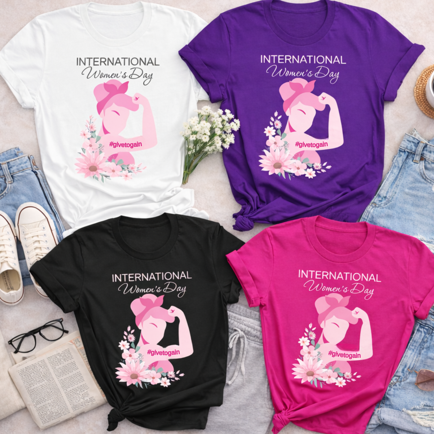 International Women's Day Give to Gain Shirt