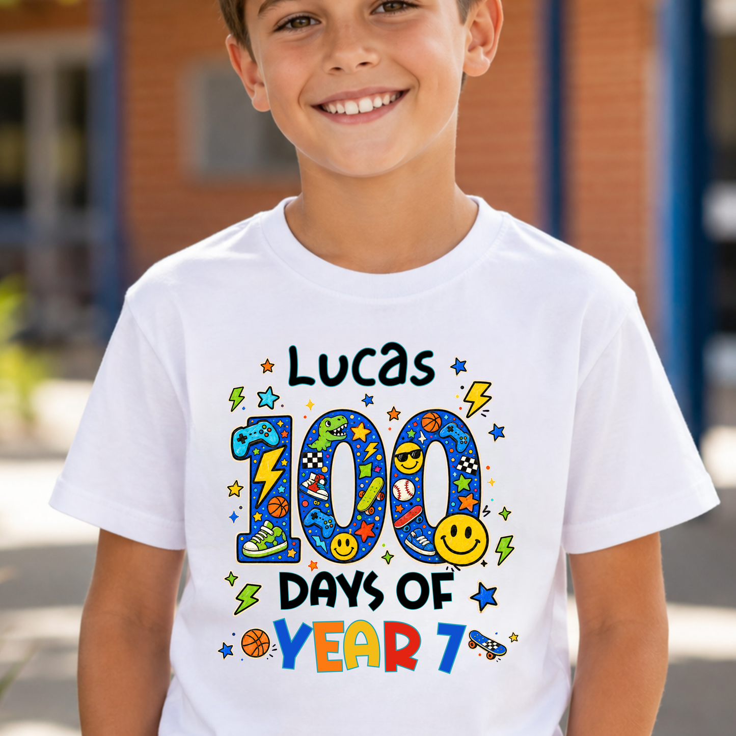 Personalised 100 Days of School Shirt