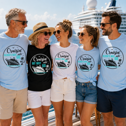 Cruisin’ Into Custom Age Personalised Cruise Shirts | Matching Family Cruise Shirts