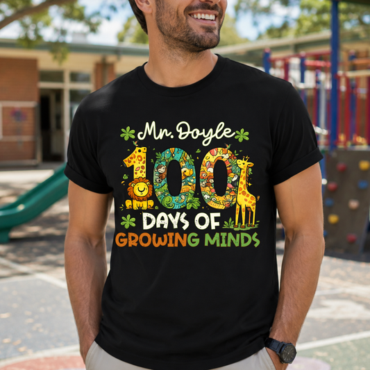 Personalised 100 Days of Teaching Safari Shirt