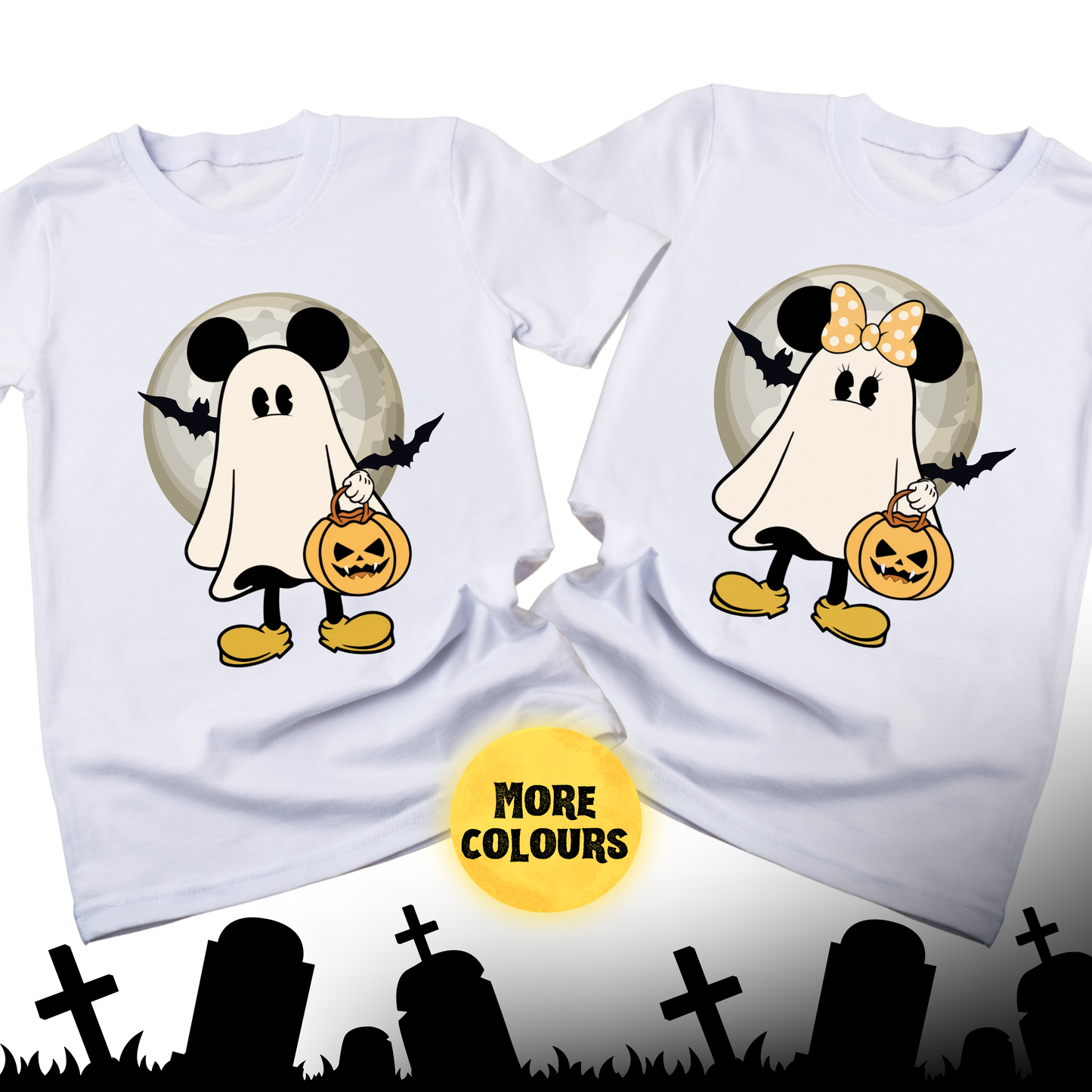 Halloween Mickey & Minnie Ghost T-Shirts