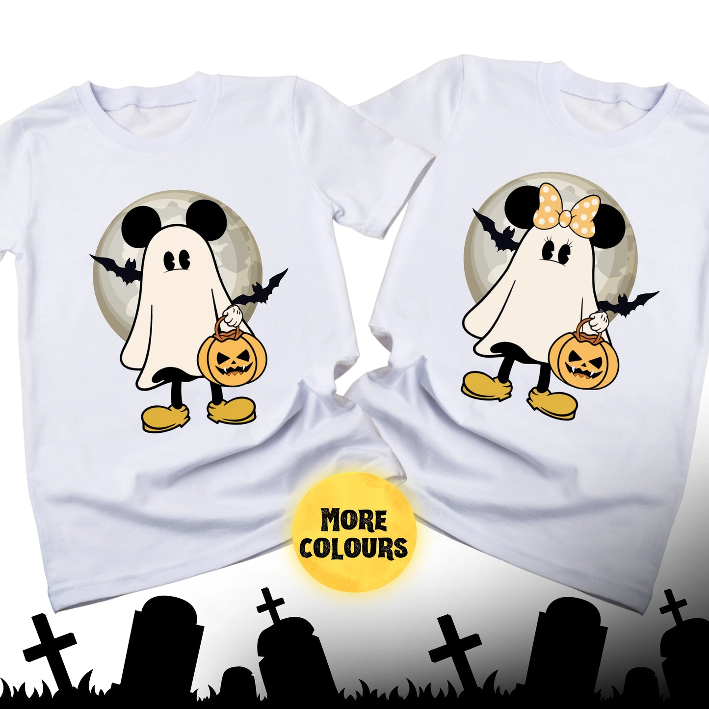 Halloween Mickey & Minnie Ghost T-Shirts