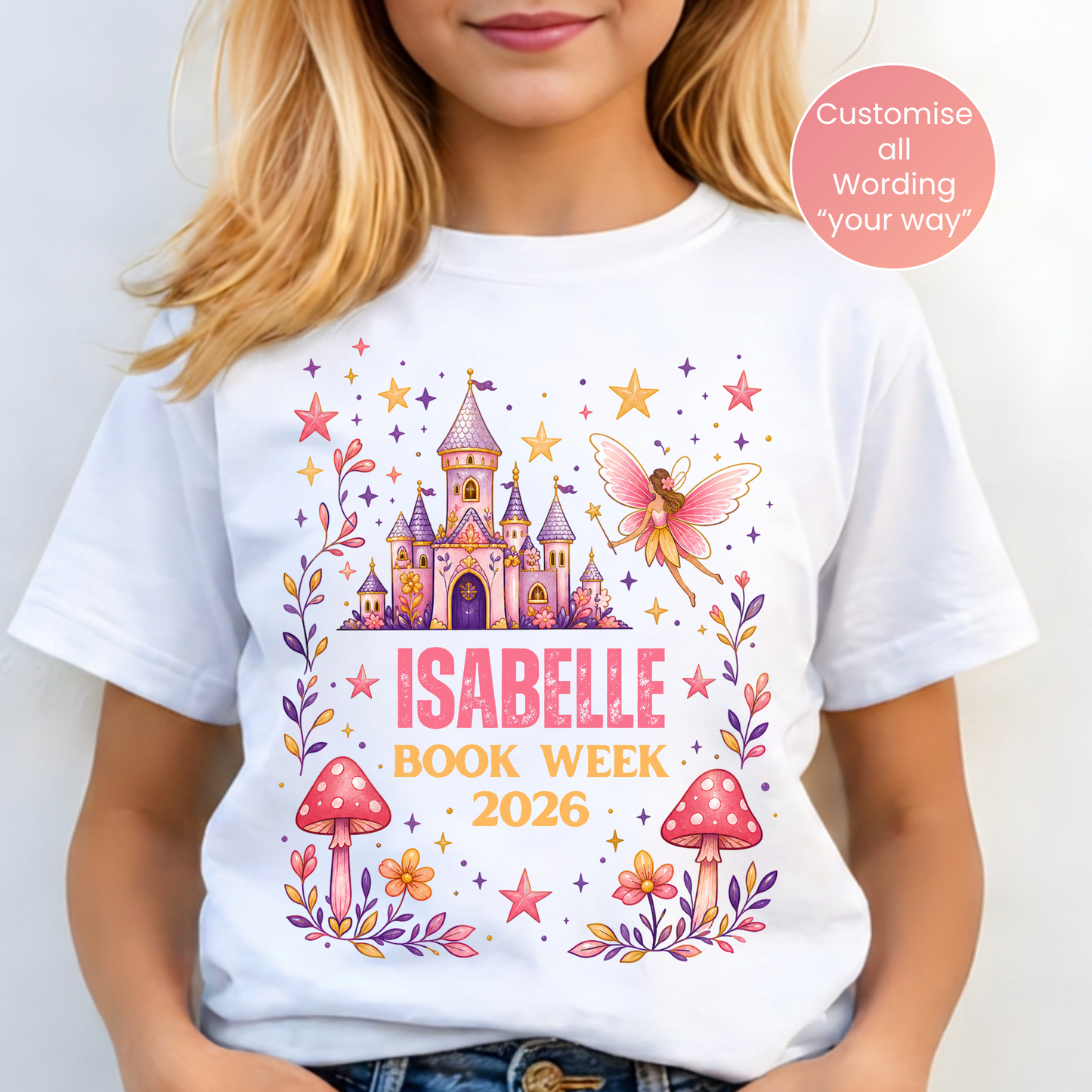 Personalised Fairy Castle Book Week 2026 Shirt – Kids & Adults