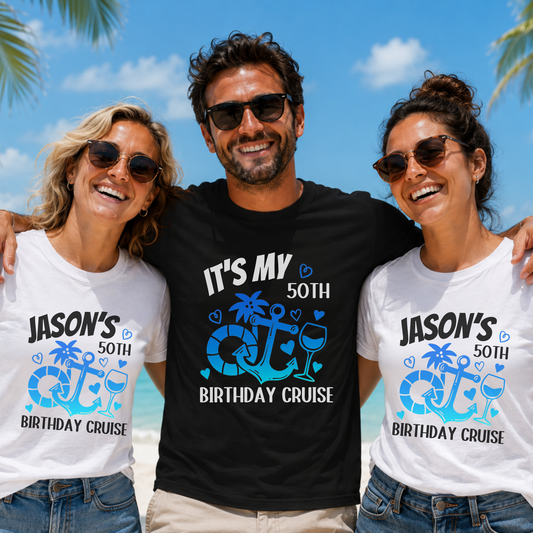 Personalised Birthday Cruise Matching Shirts