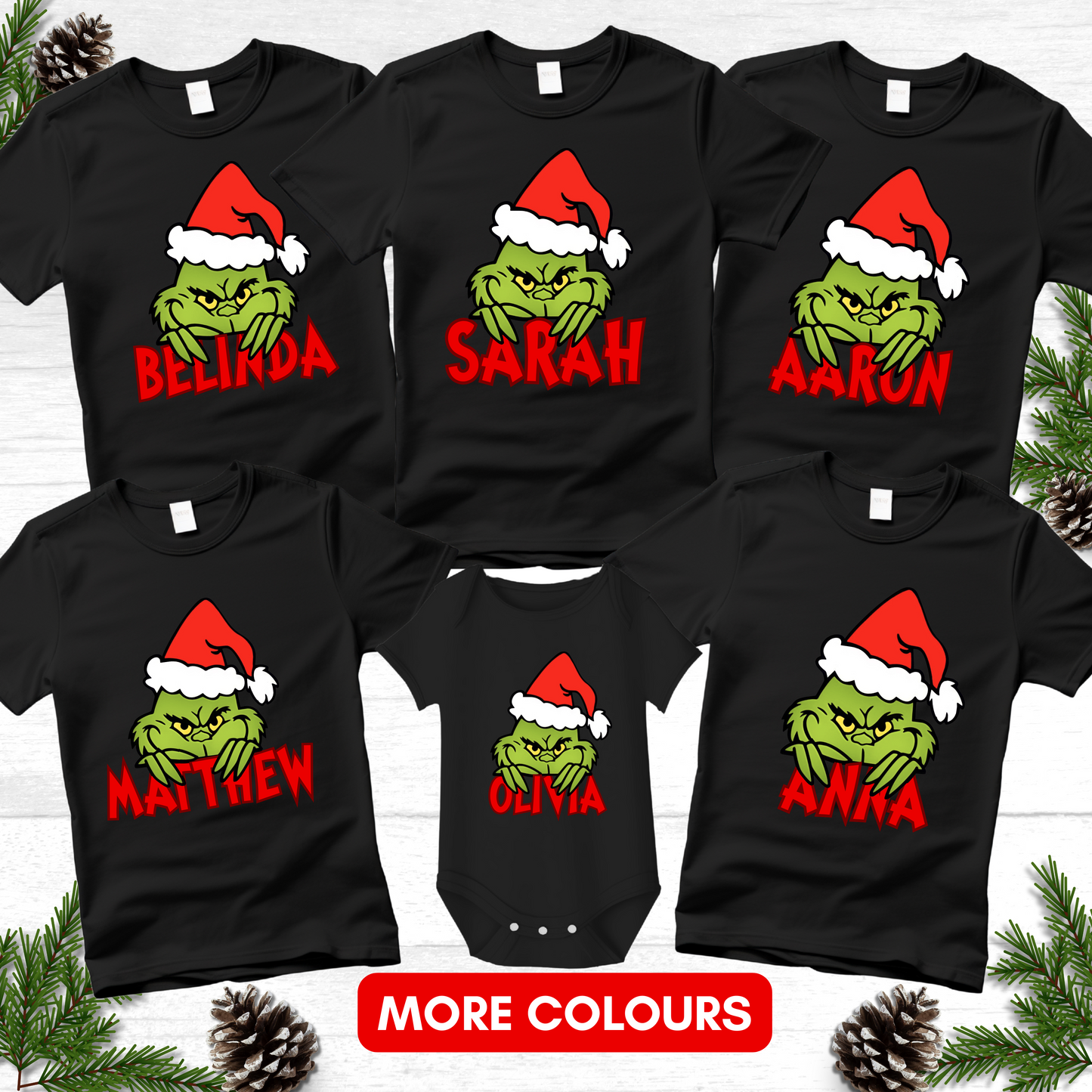Personalised Christmas Grinch T-Shirts