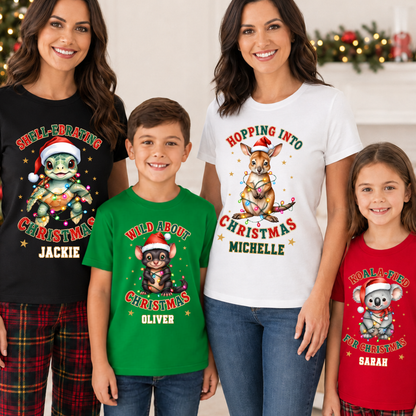 Australian Animal Christmas T-Shirt – 12 Festive Designs