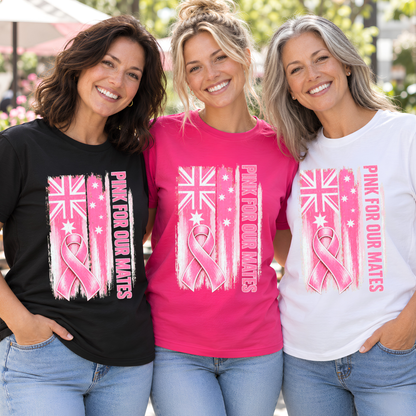 Pink for Our Mates Australian Breast Cancer Awareness Shirt