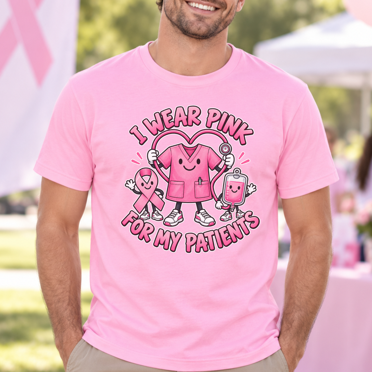 I Wear Pink for My Patients Nurse Breast Cancer Awareness Shirt