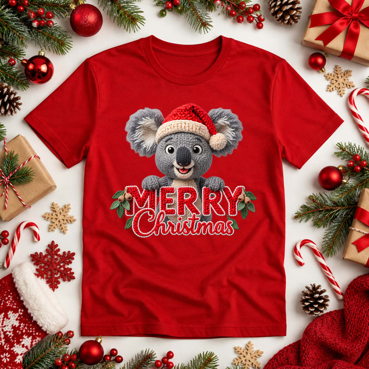 Aussie Animal Merry Christmas T-Shirt