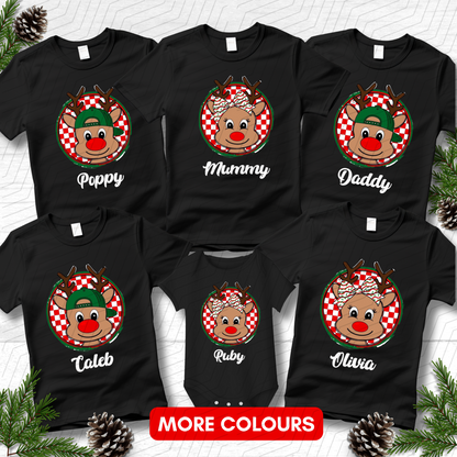 Personalised Christmas Reindeer T-Shirts