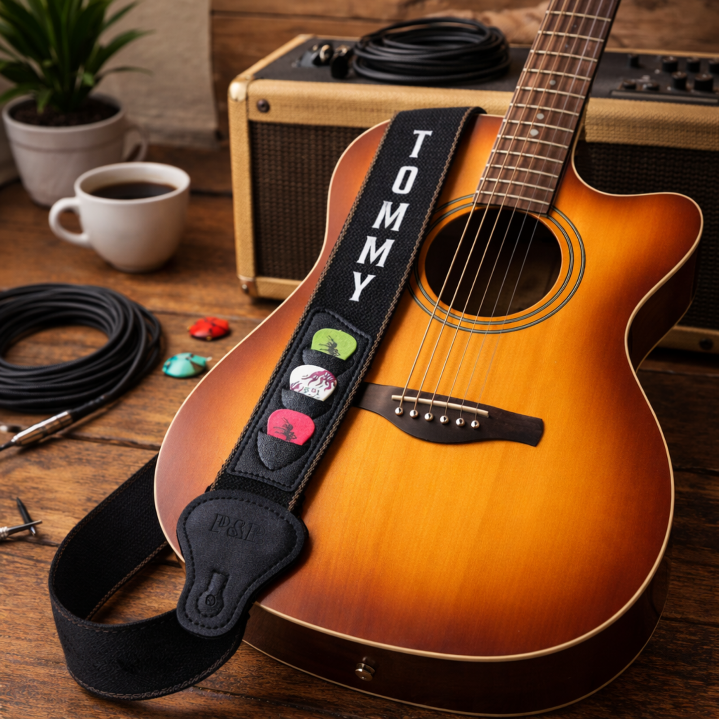 Personalised Cotton Guitar Strap