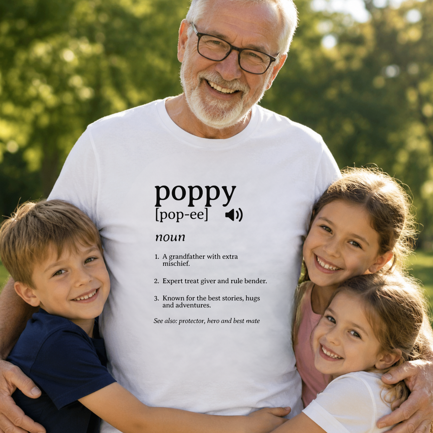 Poppy Definition T-Shirt – Grandfather Gift from Grandkids