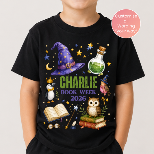 Personalised Fantasy Book Week 2026 Shirt – Kids & Adults
