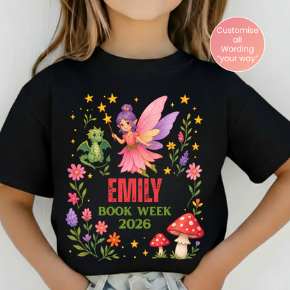 Personalised Fairy & Dragon Book Week 2026 Shirt – Kids & Adults