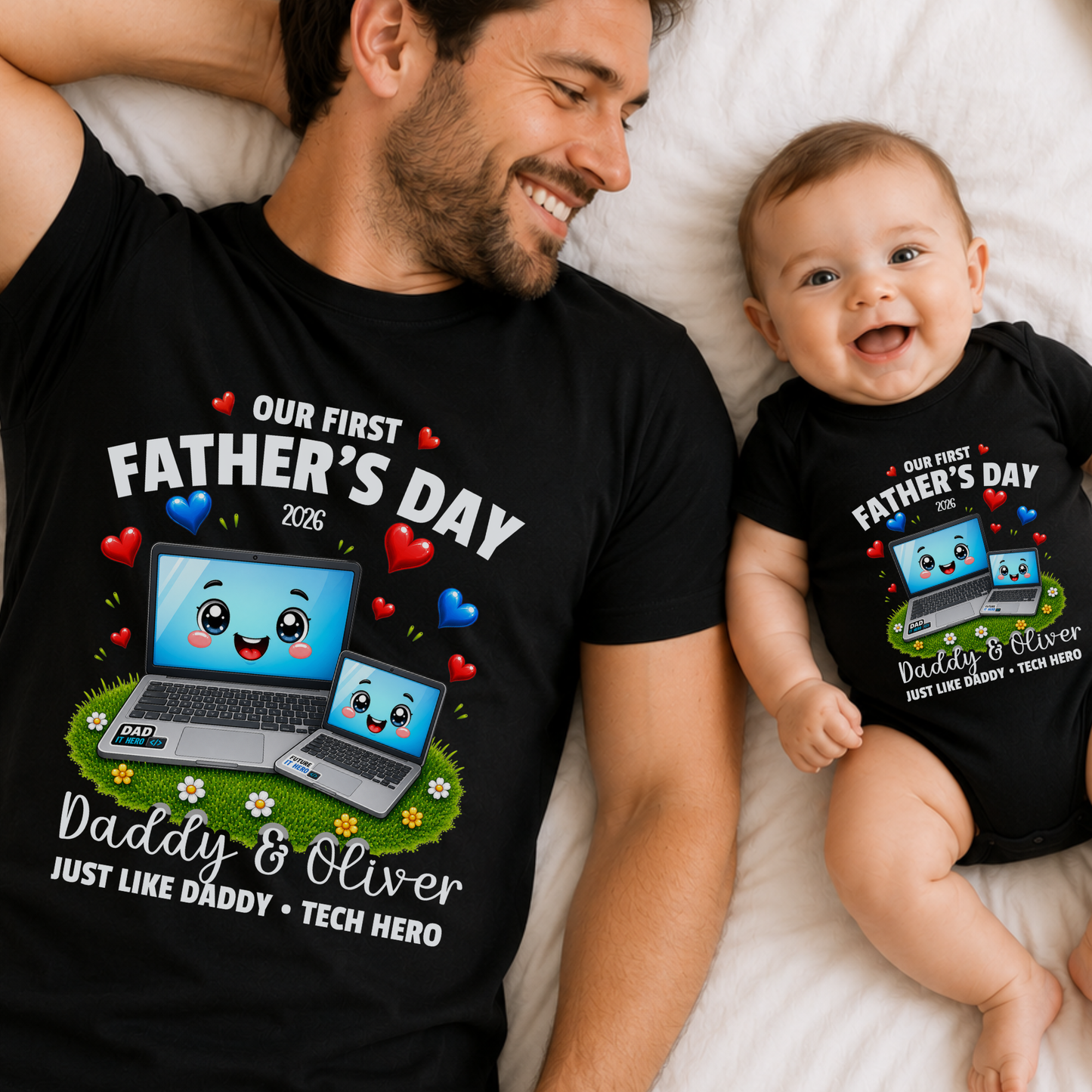 Personalised IT Daddy & Me First Father's Day Matching Set