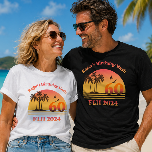 Personalised Birthday Holiday Matching Shirts