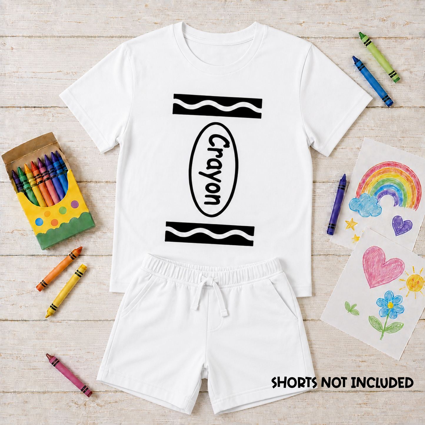 Crayon Costume T-Shirt – Kids & Teacher Book Week Costume