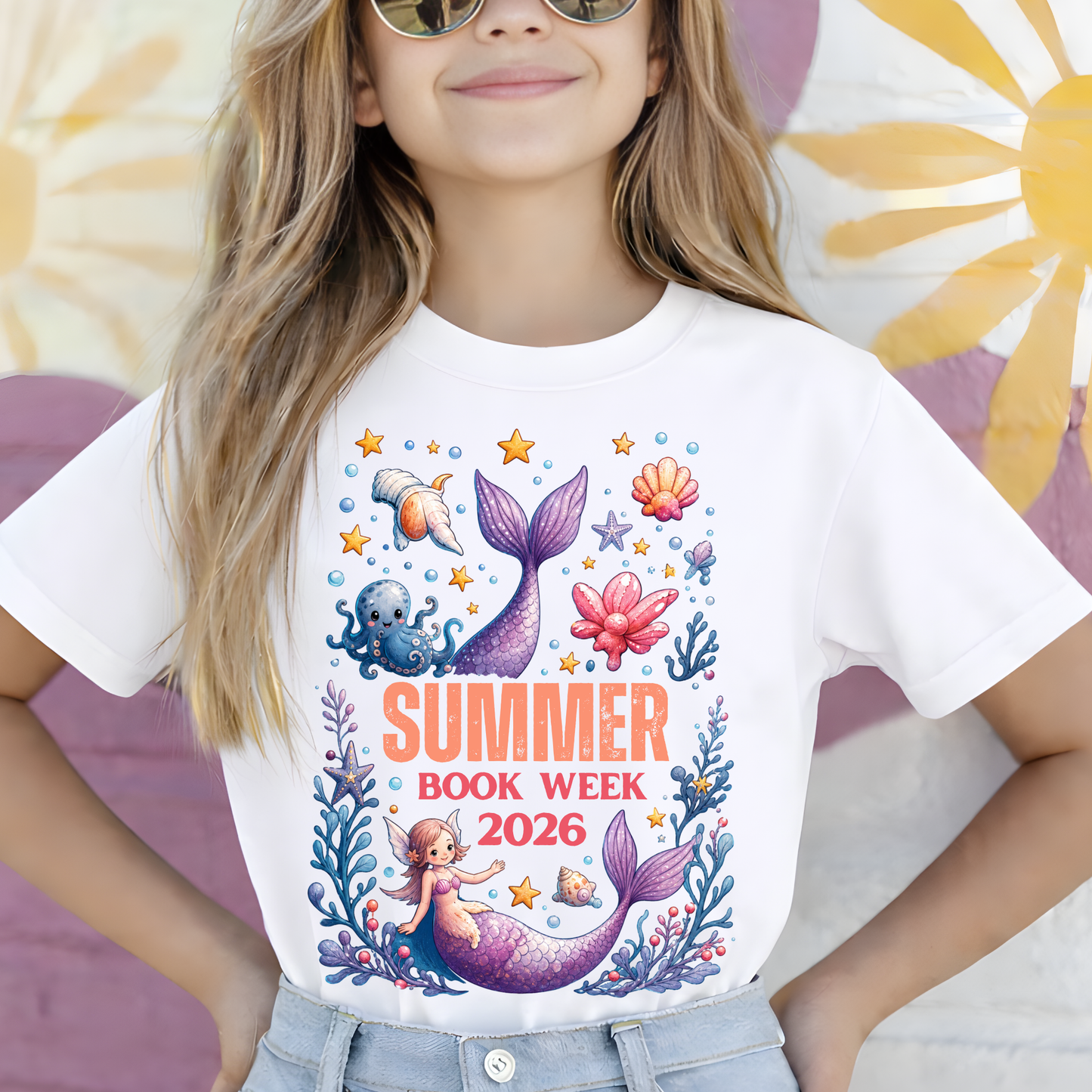 Personalised Mermaid Book Week 2026 Shirt – Kids & Adults