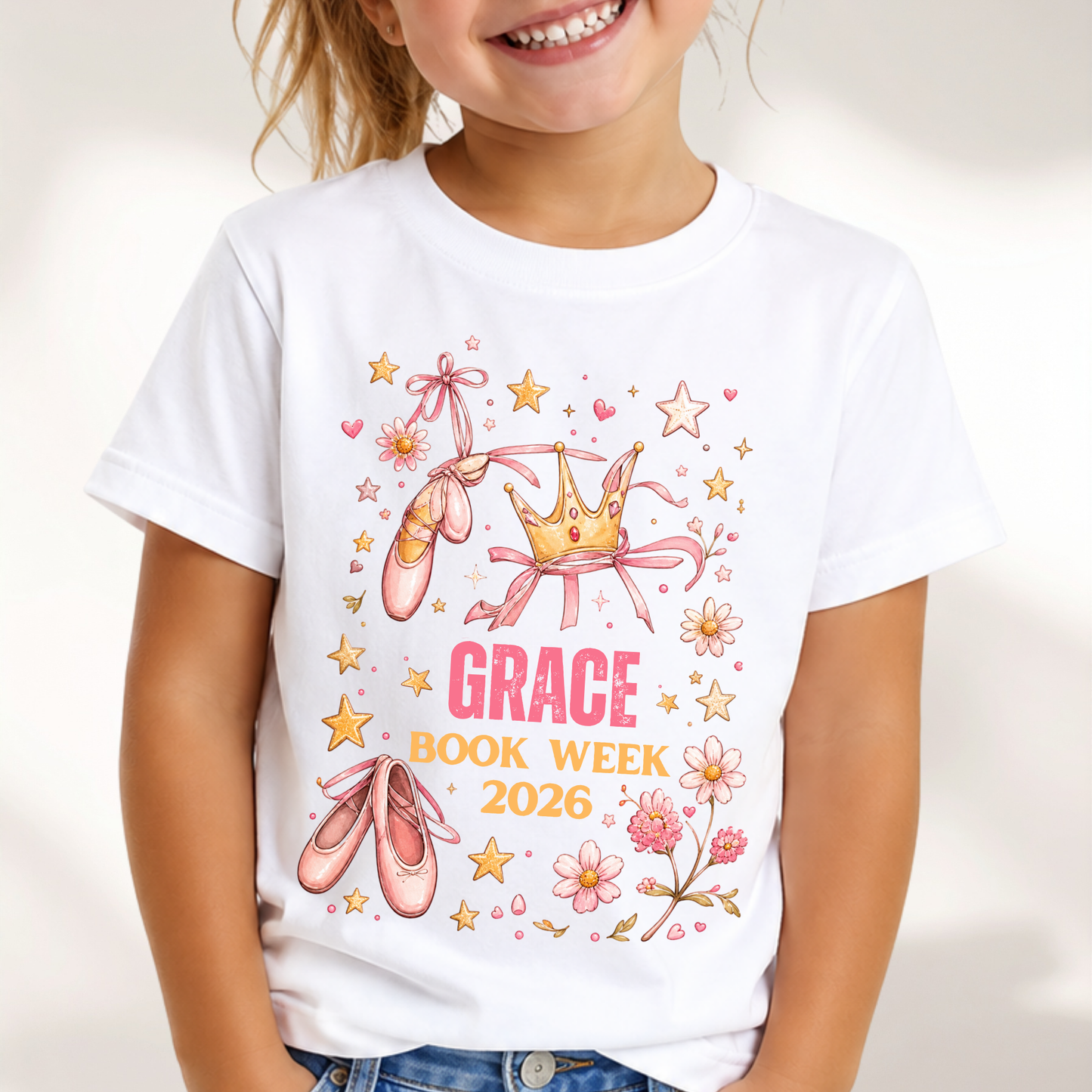 Personalised Ballet Princess Book Week 2026 Shirt – Kids & Adults