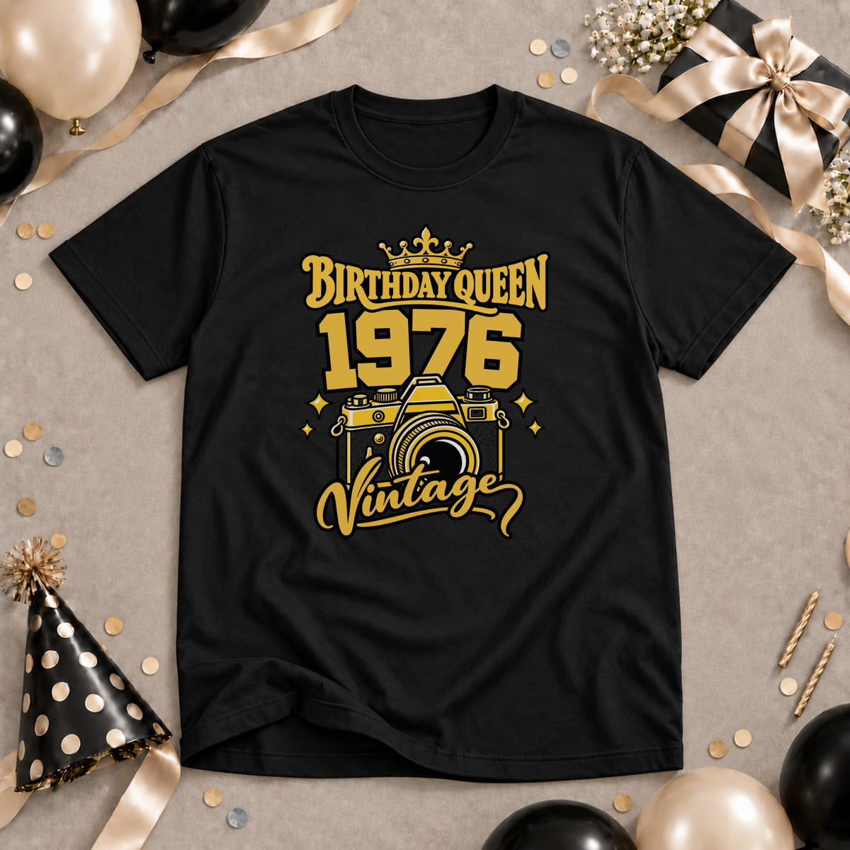 Vintage Birthday Queen & Crew T-Shirt