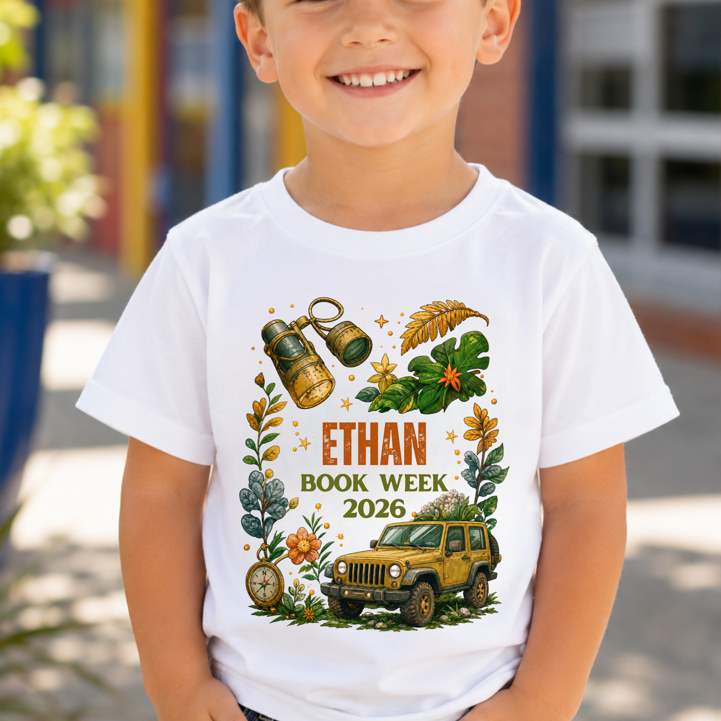 Personalised Explorer Book Week 2026 Shirt – Kids & Adults