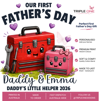 Personalised Mechanic Daddy & Me First Father's Day Matching Set | Daddy's Little Helper