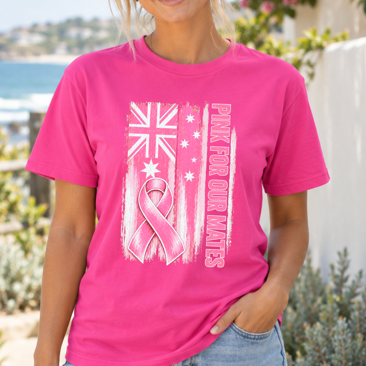 Pink for Our Mates Australian Breast Cancer Awareness Shirt