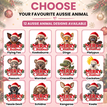 Aussie Animal Merry Christmas T-Shirt