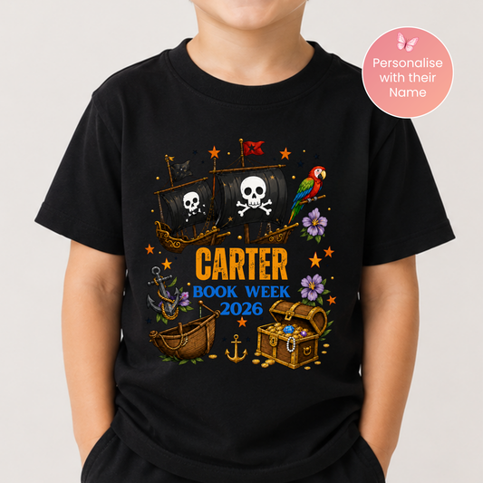 Personalised Pirate Book Week 2026 Shirt – Kids & Adults