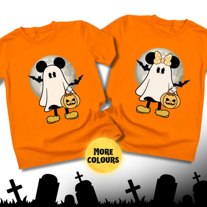 Halloween Mickey & Minnie Ghost T-Shirts