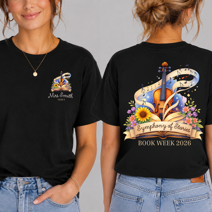 Symphony of Stories Book Week 2026 Teacher Shirt