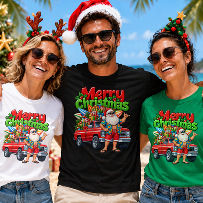 Aussie Summer Santa Christmas T-Shirt