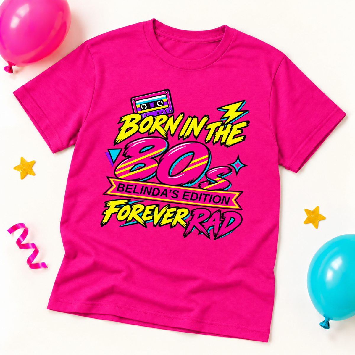 Personalised Born in the 80s T-Shirt