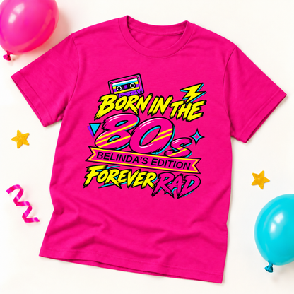Personalised Born in the 80s T-Shirt