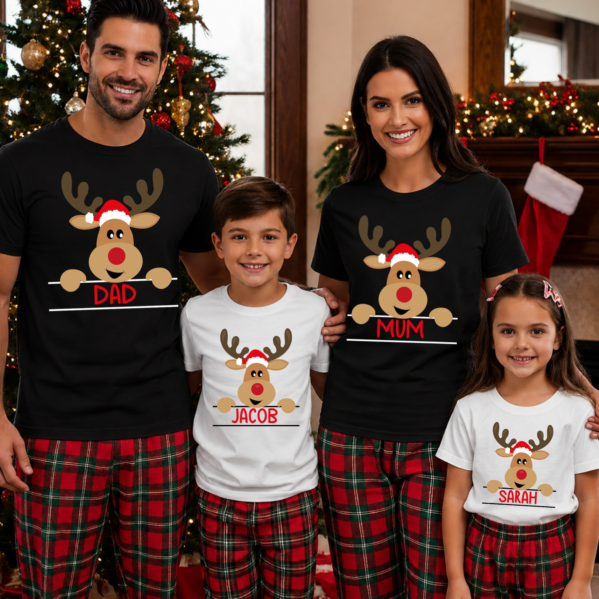 Personalised Christmas Reindeer T-Shirt