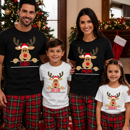 Personalised Christmas Reindeer T-Shirt