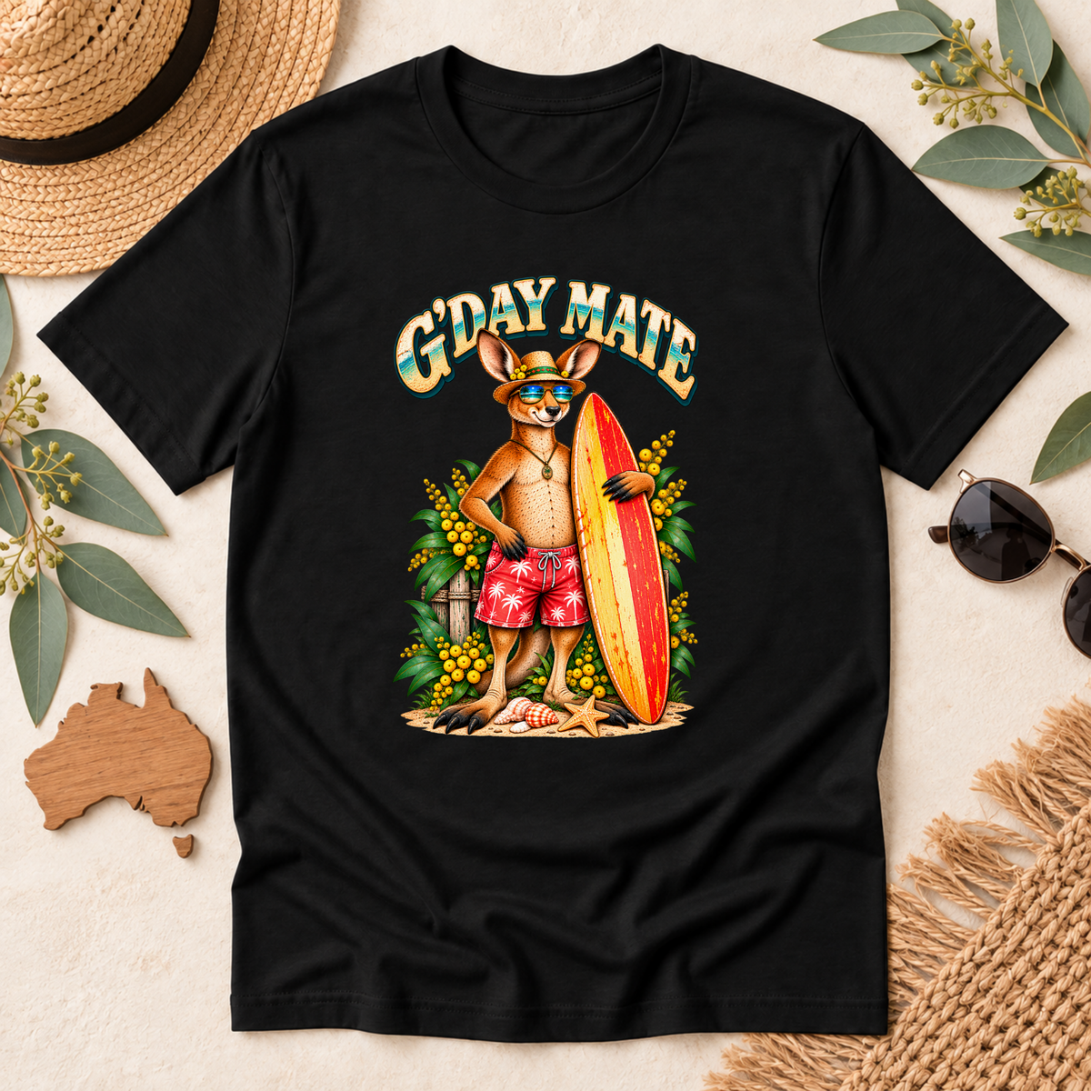 G’Day Mate Kangaroo Kids T-Shirt – Aussie Surf Design